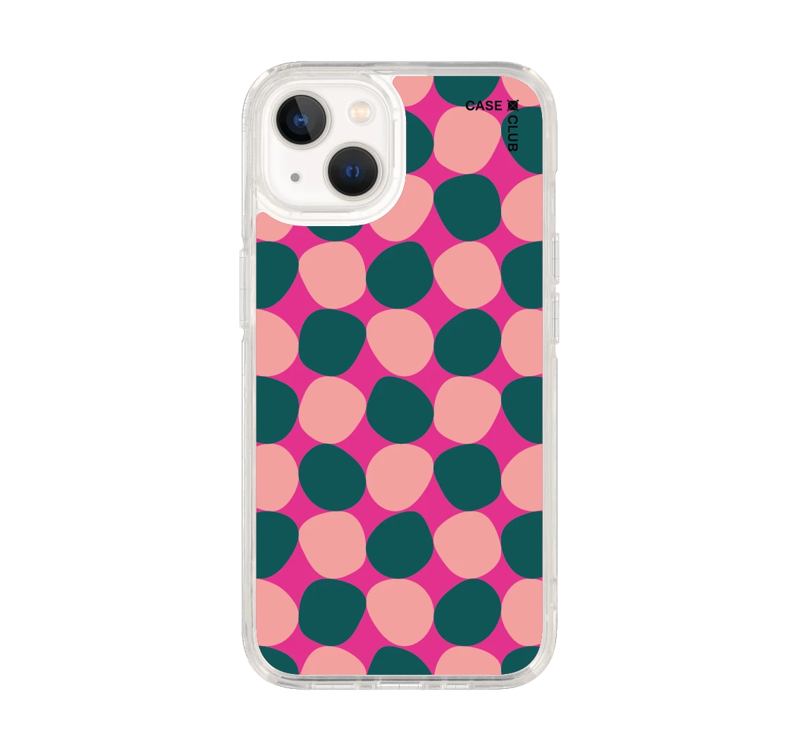 hot pink stack polka dots